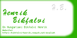 henrik bikfalvi business card